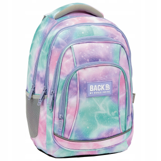 Viackomorový školský batoh Backup white, Odtiene fialovej, Odtiene modrej, Odtiene ružovej, Odtiene sivej a striebornej, Odtiene zelenej, Multicolor 26 l